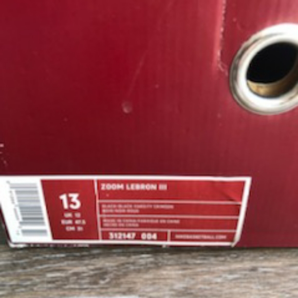 LeBron Zoom III OG Red and Black main image 6
